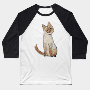 Siamese cat watercolour Baseball T-Shirt